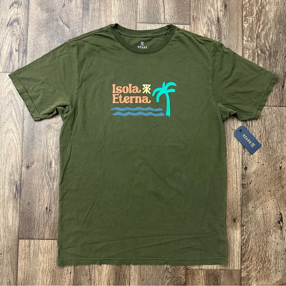 ROARK Isola Eterna Cotton T-Shirt Men’s Size L Military Green